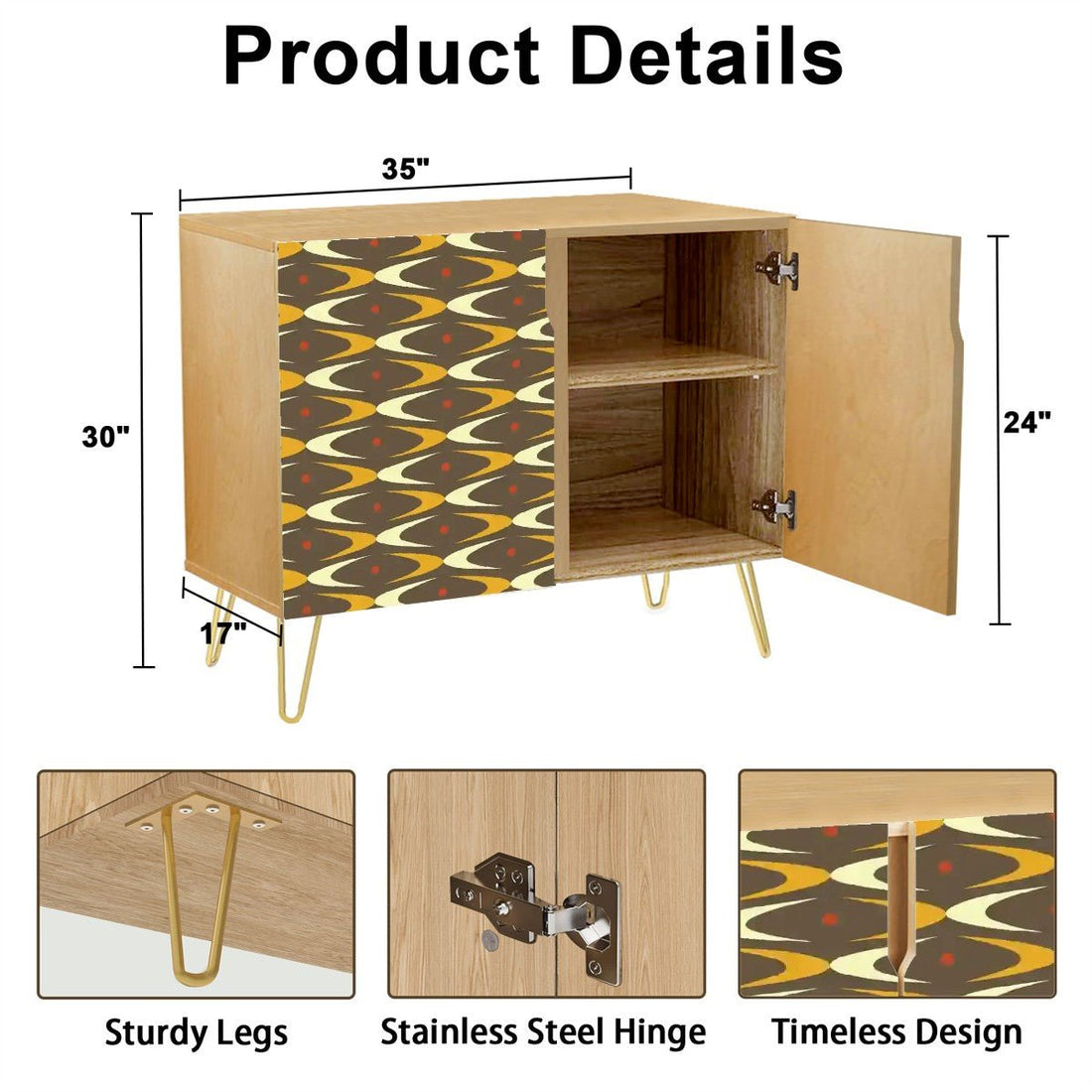 Kate McEnroe New York Mid Century Modern Boomerang Sideboard, Retro 1950s Atomic Age Storage CabinetStorage CabinetsVUk9SCkDj0