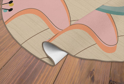 Kate McEnroe New York Mid Century Modern Boomerang Starburst Area RugRugsBMR - R23