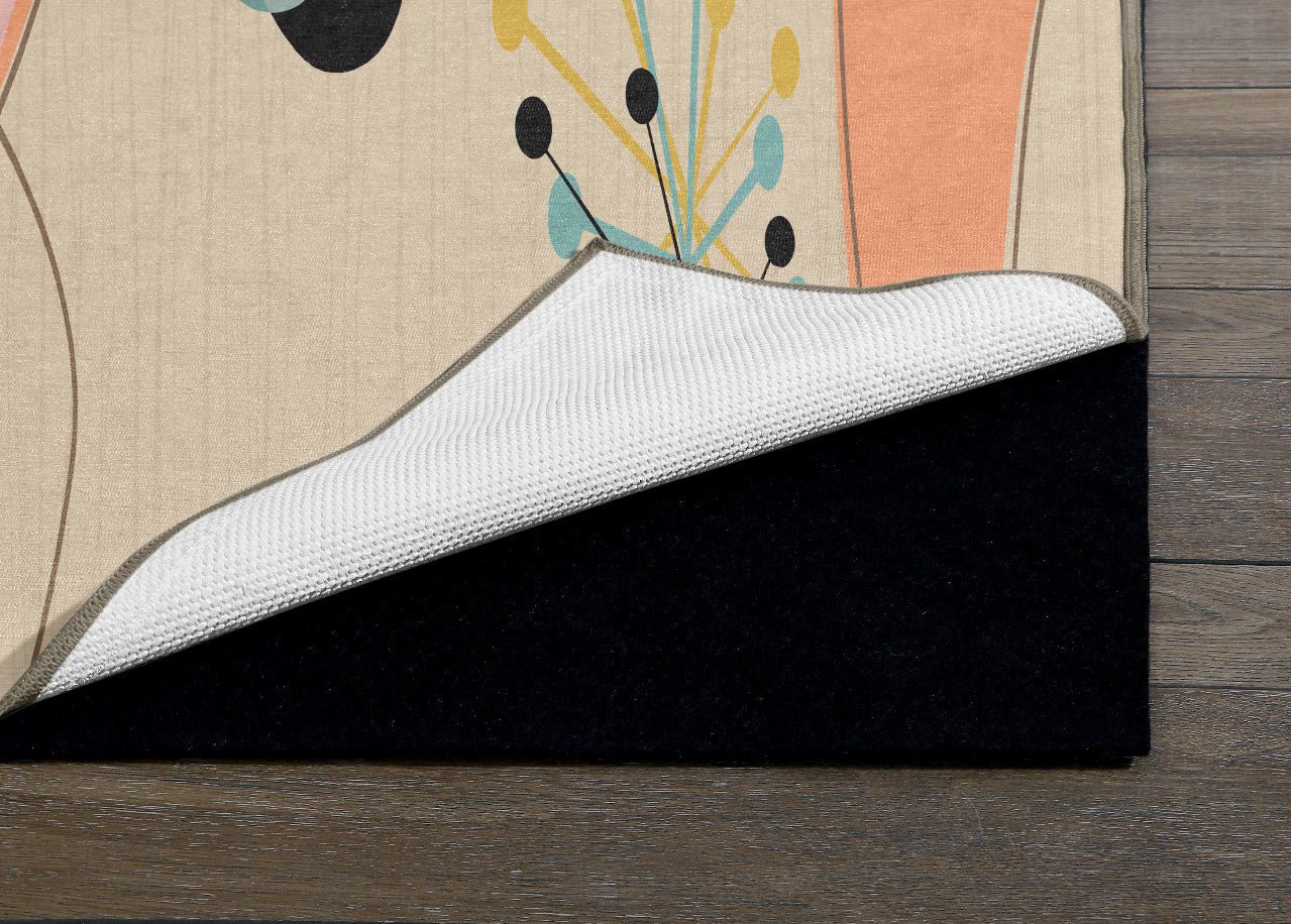 Kate McEnroe New York Mid Century Modern Boomerang Starburst Area RugRugsBMR - R23