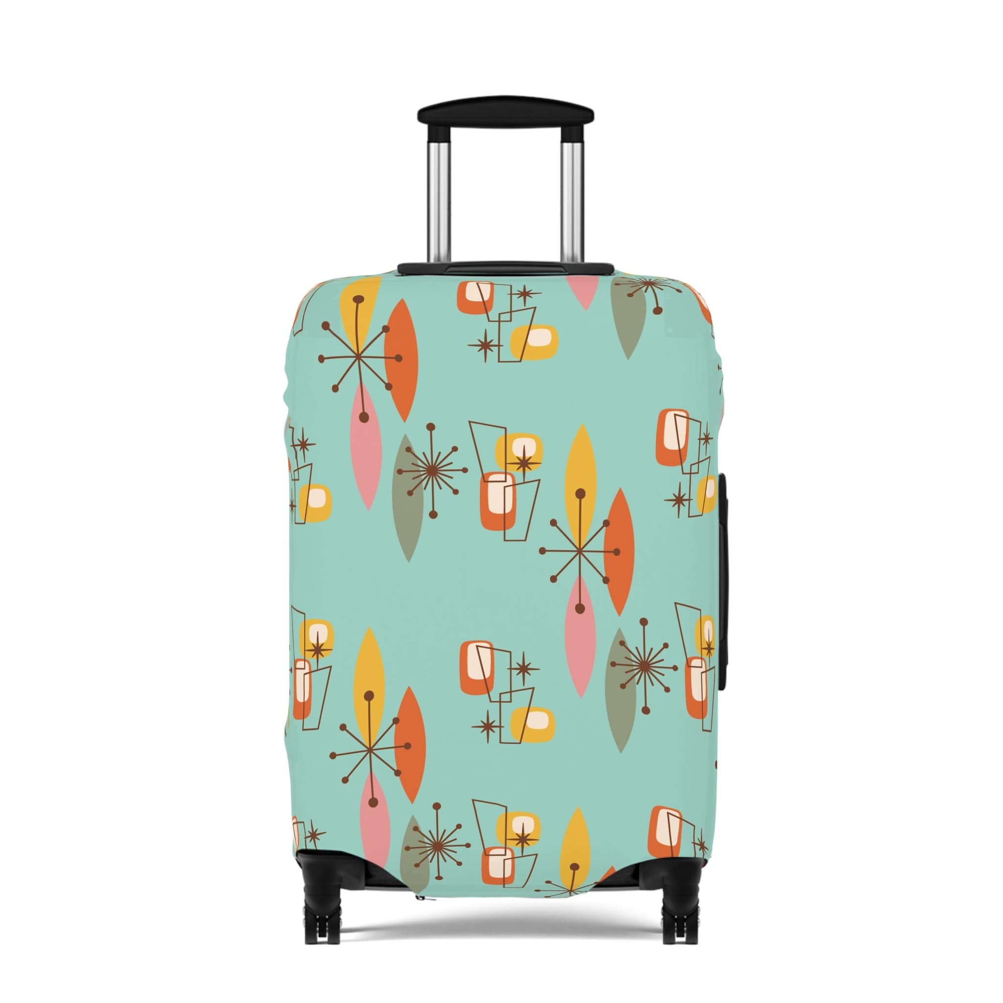 Kate McEnroe New York Mid Century Modern Boomerang Starburst Luggage Cover, Retro MCM Travel AccessoryLuggage Covers13192064330981502668
