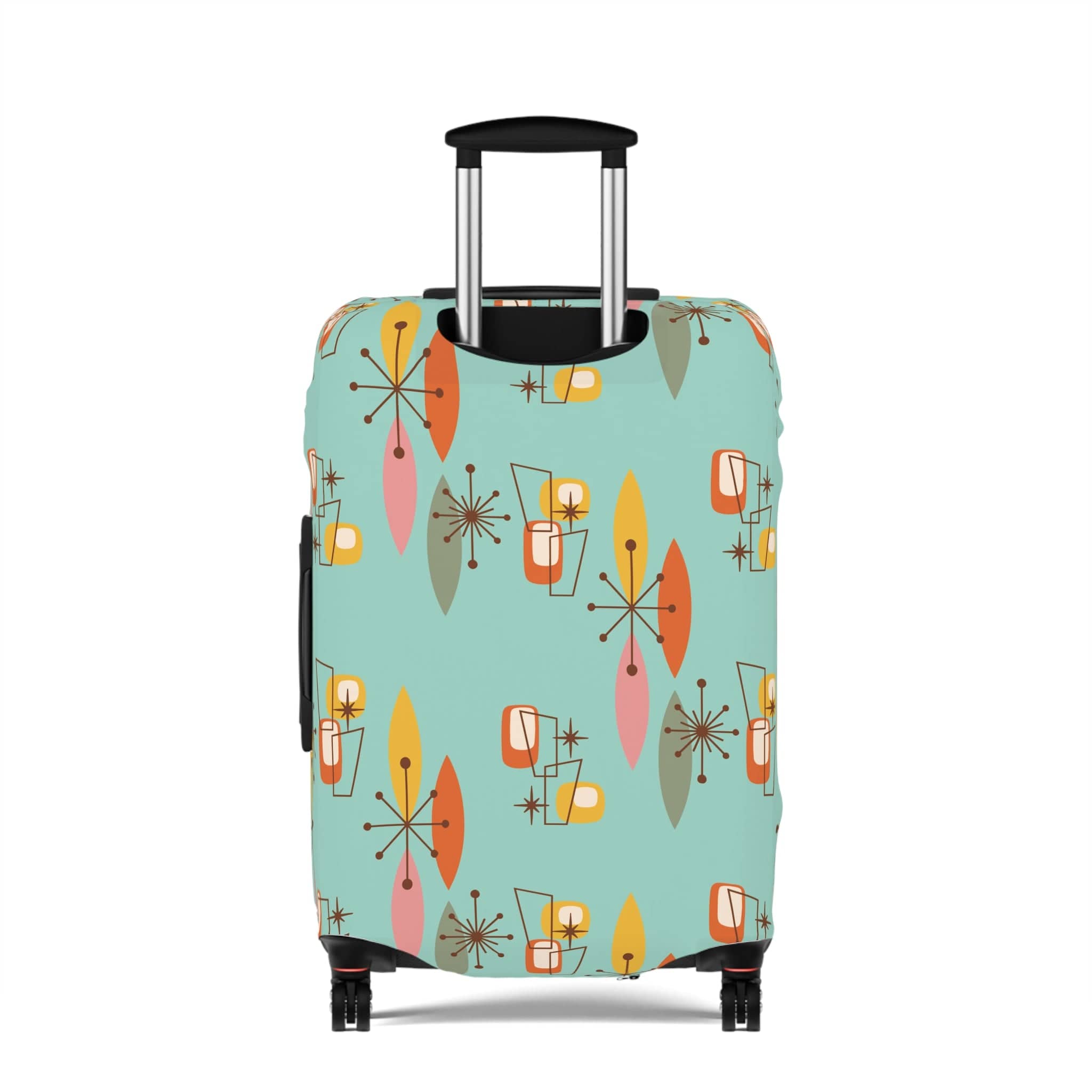 Kate McEnroe New York Mid Century Modern Boomerang Starburst Luggage Cover, Retro MCM Travel AccessoryLuggage Covers13192064330981502668