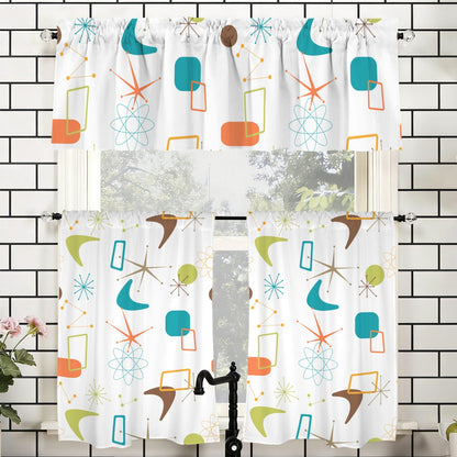 Kate McEnroe New York Mid Century Modern Boomerang Starburst Tier and Valance SetValancesD3376579
