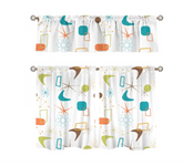 Kate McEnroe New York Mid Century Modern Boomerang Starburst Tier and Valance SetValancesD3376579