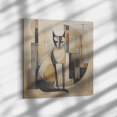 Kate McEnroe New York Mid Century Modern Cat Abstract Bauhaus Canvas Wall Art - 12078823Canvas Wall Art139060