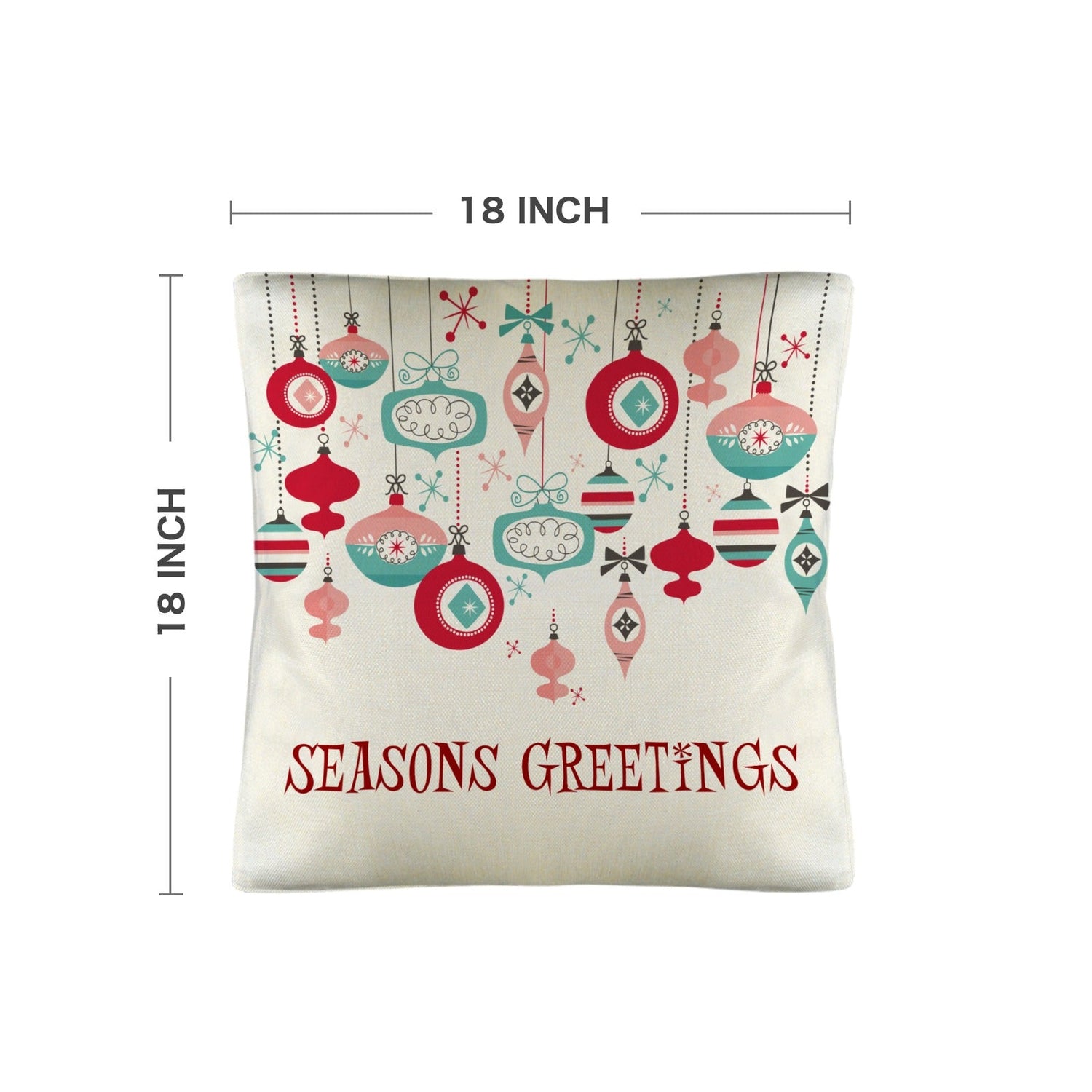 Kate McEnroe New York Mid Century Modern Christmas Ornament Pillow Covers, Retro 50s Kitsch Set of 2Throw Pillow CoversD3231263