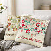 Kate McEnroe New York Mid Century Modern Christmas Ornament Pillow Covers, Retro 50s Kitsch Set of 2Throw Pillow CoversD3231263