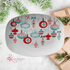 Kate McEnroe New York Mid Century Modern Christmas Ornaments Platter Pink Teal Red Holiday DinnerwareServing PlattersMCP - PTR - 001