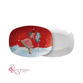 Kate McEnroe New York Mid Century Modern Christmas Platter, Retro Vintage 50s Kitsch Holiday DinnerwareServing PlattersPLT - 50X