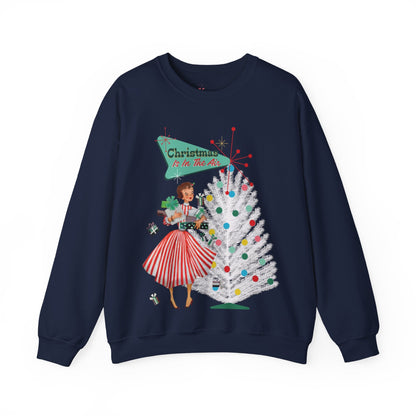Kate McEnroe New York Mid Century Modern Christmas Sweatshirt, Retro 50s Holiday PulloverSweatshirts13595955463498446301