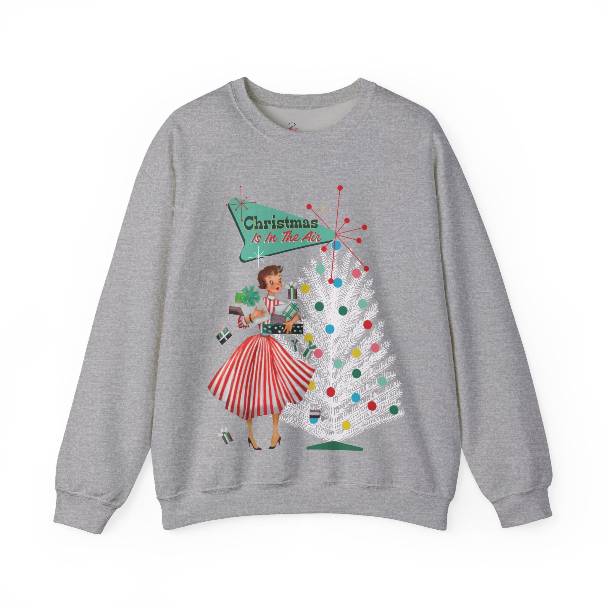 Kate McEnroe New York Mid Century Modern Christmas Sweatshirt, Retro 50s Holiday PulloverSweatshirts22197930641241331491