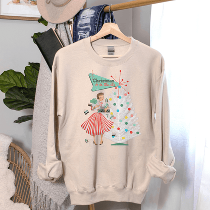 Kate McEnroe New York Mid Century Modern Christmas Sweatshirt, Retro 50s Holiday PulloverSweatshirts27447311449940276654