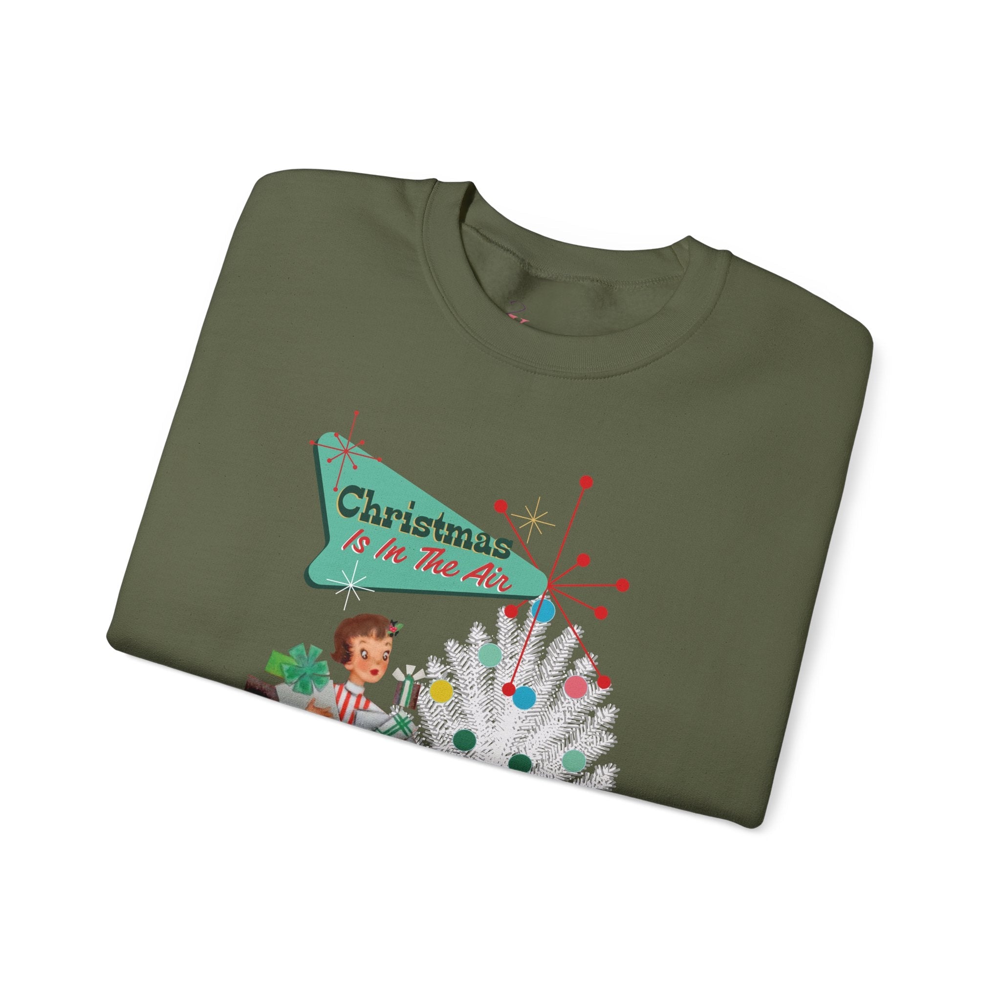 Kate McEnroe New York Mid Century Modern Christmas Sweatshirt, Retro 50s Holiday PulloverSweatshirts27925235842678332733