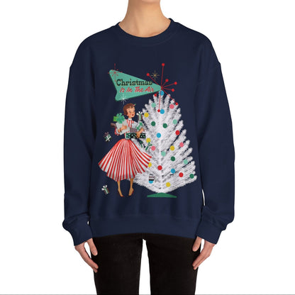 Kate McEnroe New York Mid Century Modern Christmas Sweatshirt, Retro 50s Holiday PulloverSweatshirts27925235842678332733