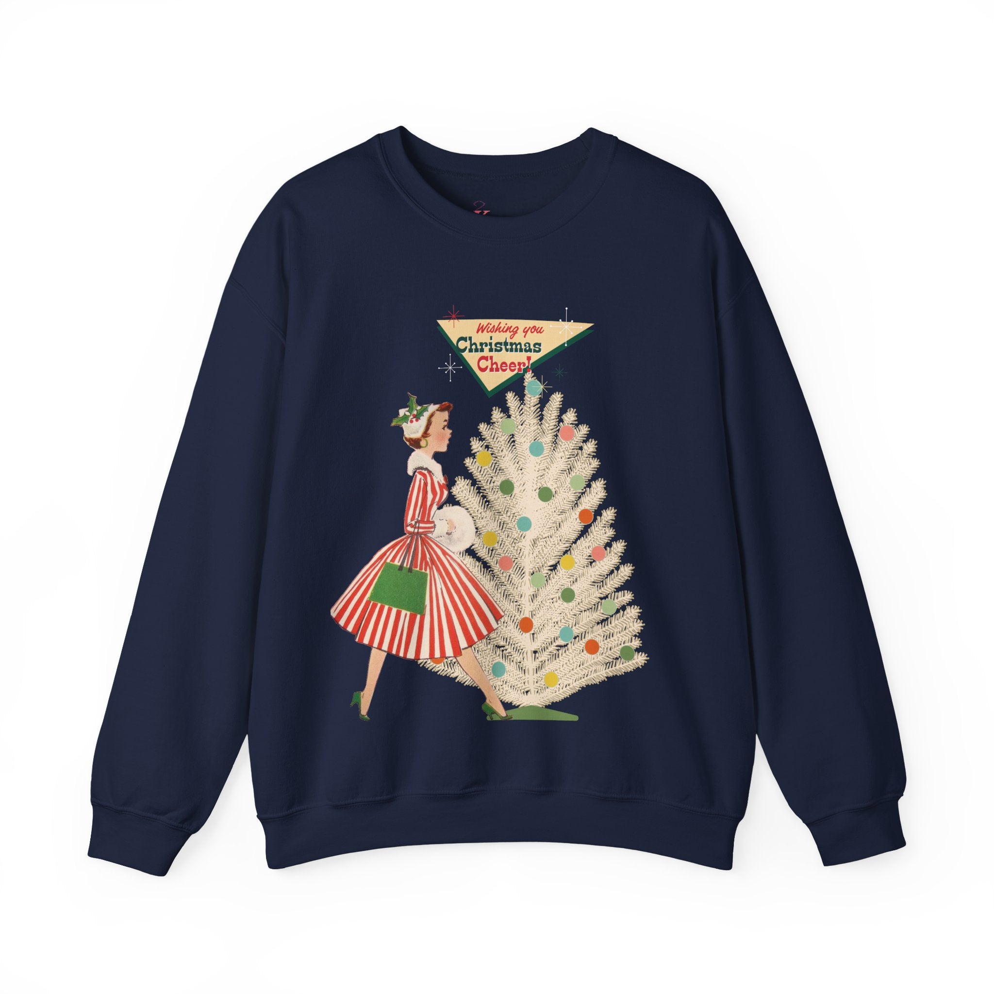 Kate McEnroe New York Mid Century Modern Christmas Sweatshirt, Retro Vintage Kitsch Holiday CrewneckSweatshirts10123406672336638437