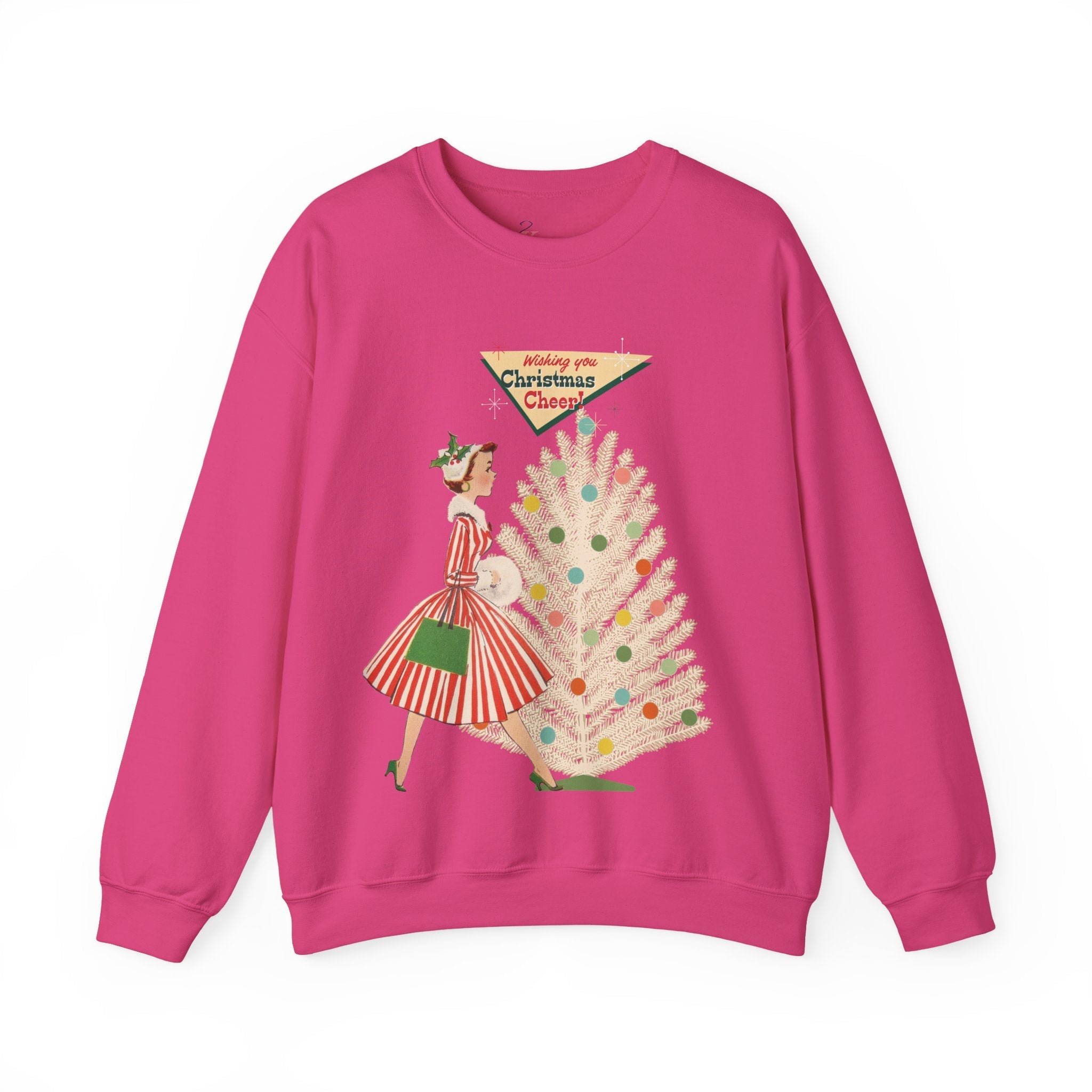 Kate McEnroe New York Mid Century Modern Christmas Sweatshirt, Retro Vintage Kitsch Holiday CrewneckSweatshirts30960774606533041670