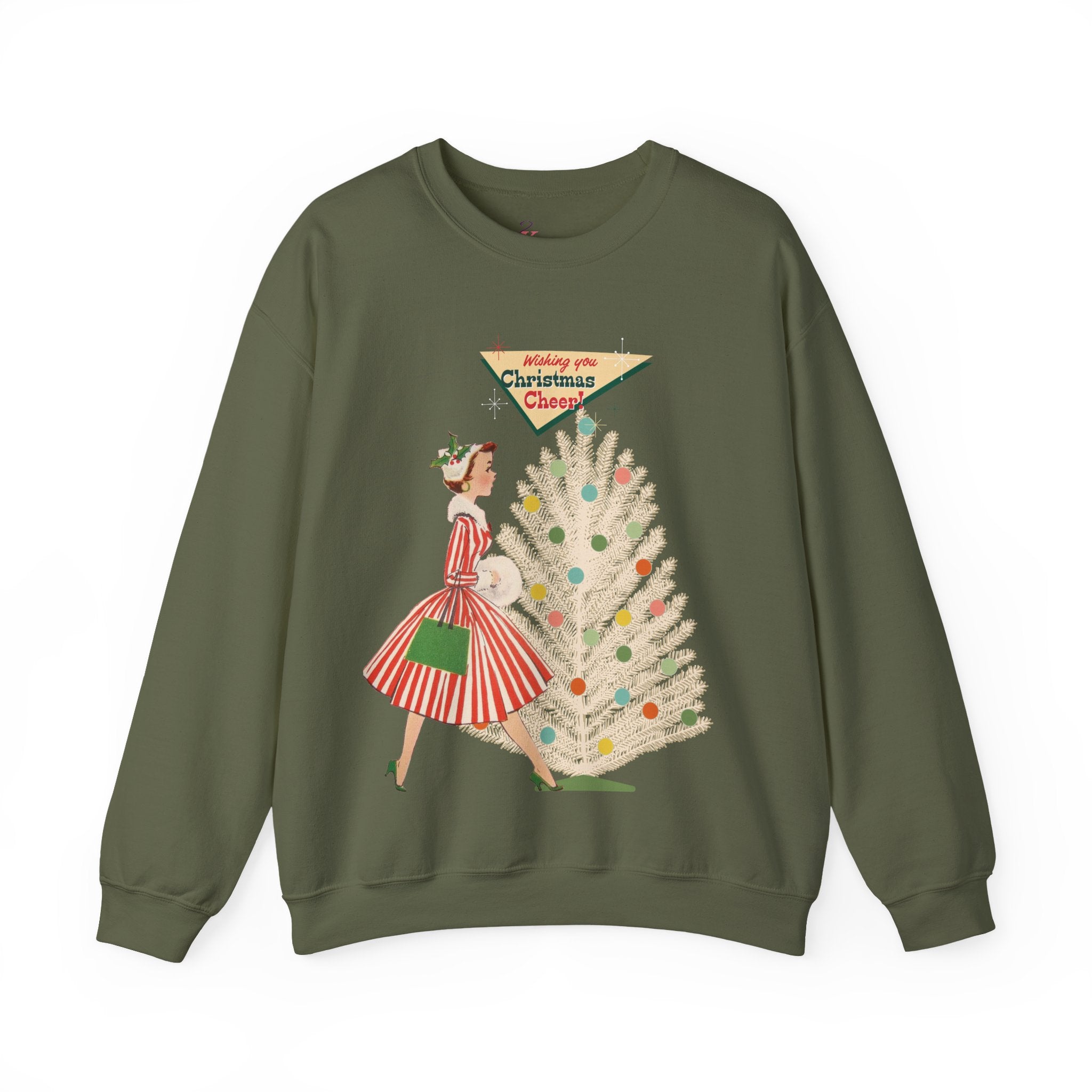 Kate McEnroe New York Mid Century Modern Christmas Sweatshirt, Retro Vintage Kitsch Holiday CrewneckSweatshirts33483291985329486760