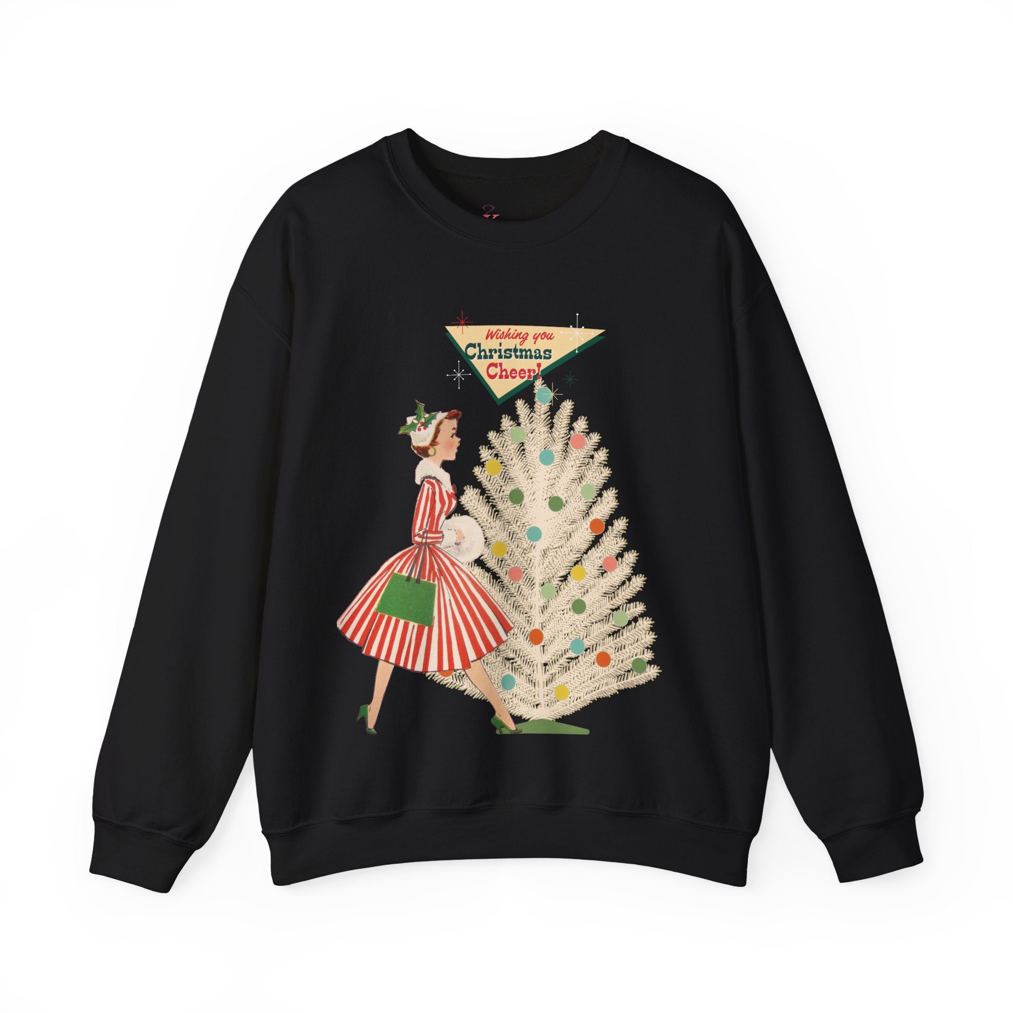 Kate McEnroe New York Mid Century Modern Christmas Sweatshirt, Retro Vintage Kitsch Holiday CrewneckSweatshirts33779812286570050503