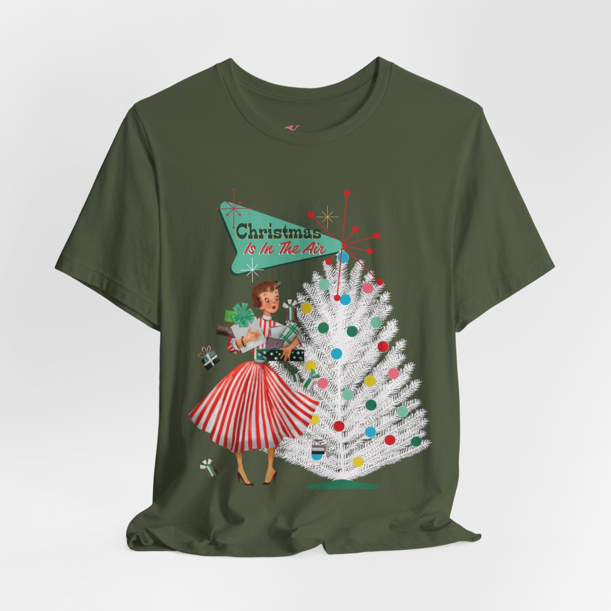 Kate McEnroe New York Mid Century Modern Christmas T-Shirt, Retro 50s Holiday Tee, Vintage Kitsch Festive Christmas ApparelT-Shirts21533901401857187254