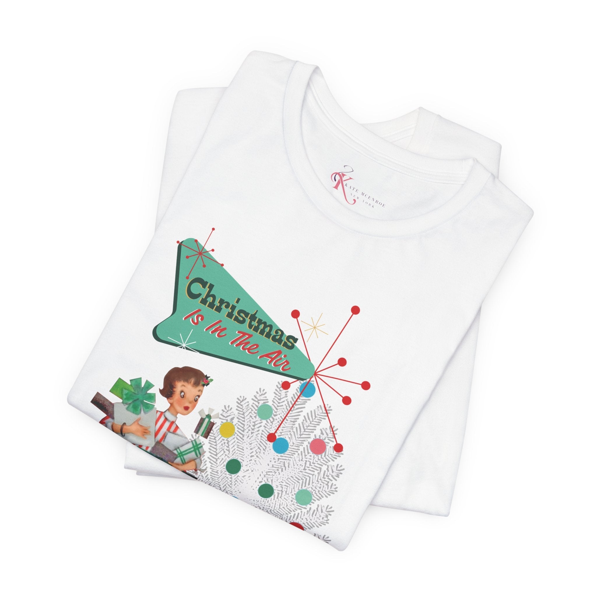 Kate McEnroe New York Mid Century Modern Christmas T-Shirt, Retro 50s Holiday Tee, Vintage Kitsch Festive Christmas ApparelT-Shirts25973281180584879861
