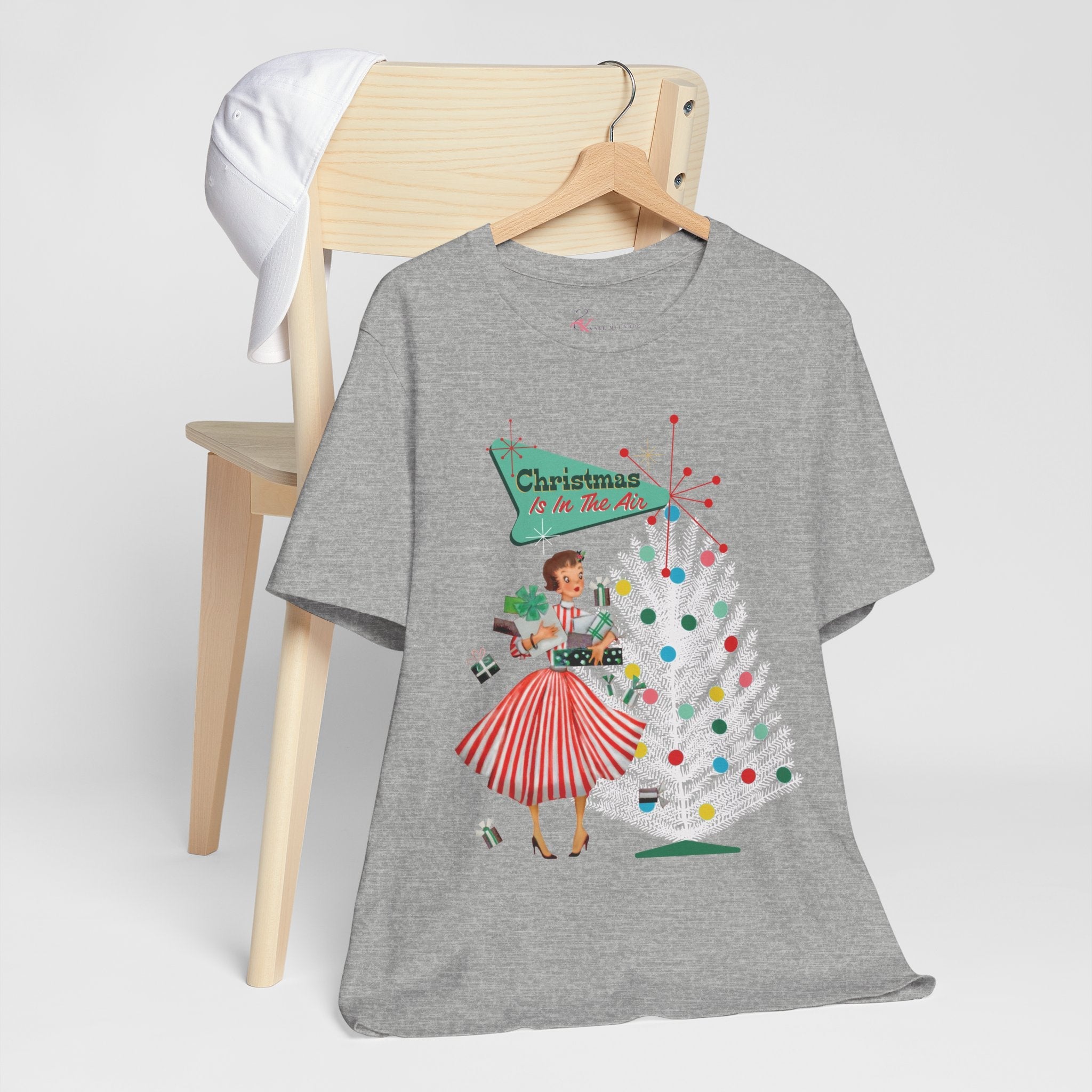 Kate McEnroe New York Mid Century Modern Christmas T-Shirt, Retro 50s Holiday Tee, Vintage Kitsch Festive Christmas ApparelT-Shirts45315683358971533537