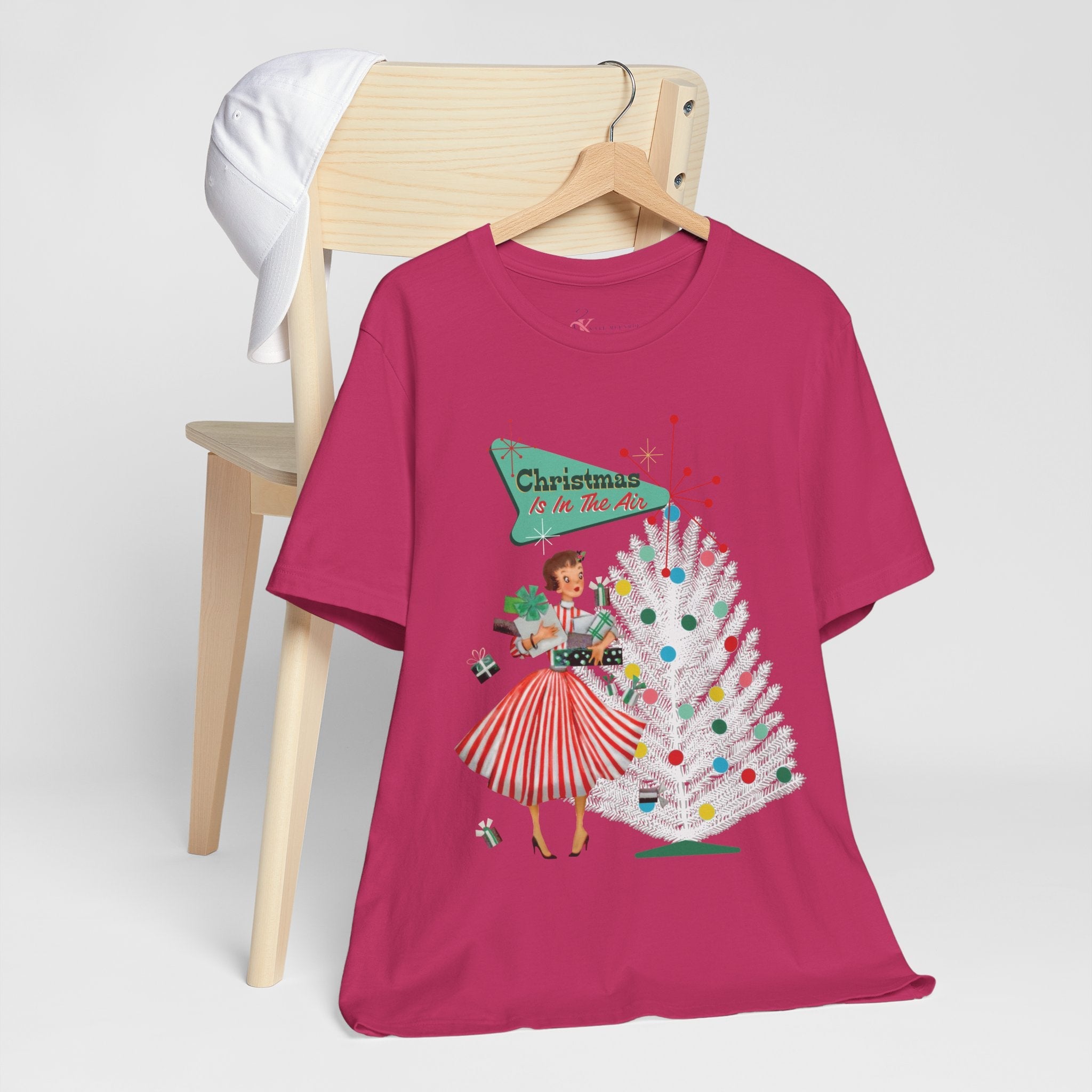 Kate McEnroe New York Mid Century Modern Christmas T-Shirt, Retro 50s Holiday Tee, Vintage Kitsch Festive Christmas ApparelT-Shirts73505172477423724762