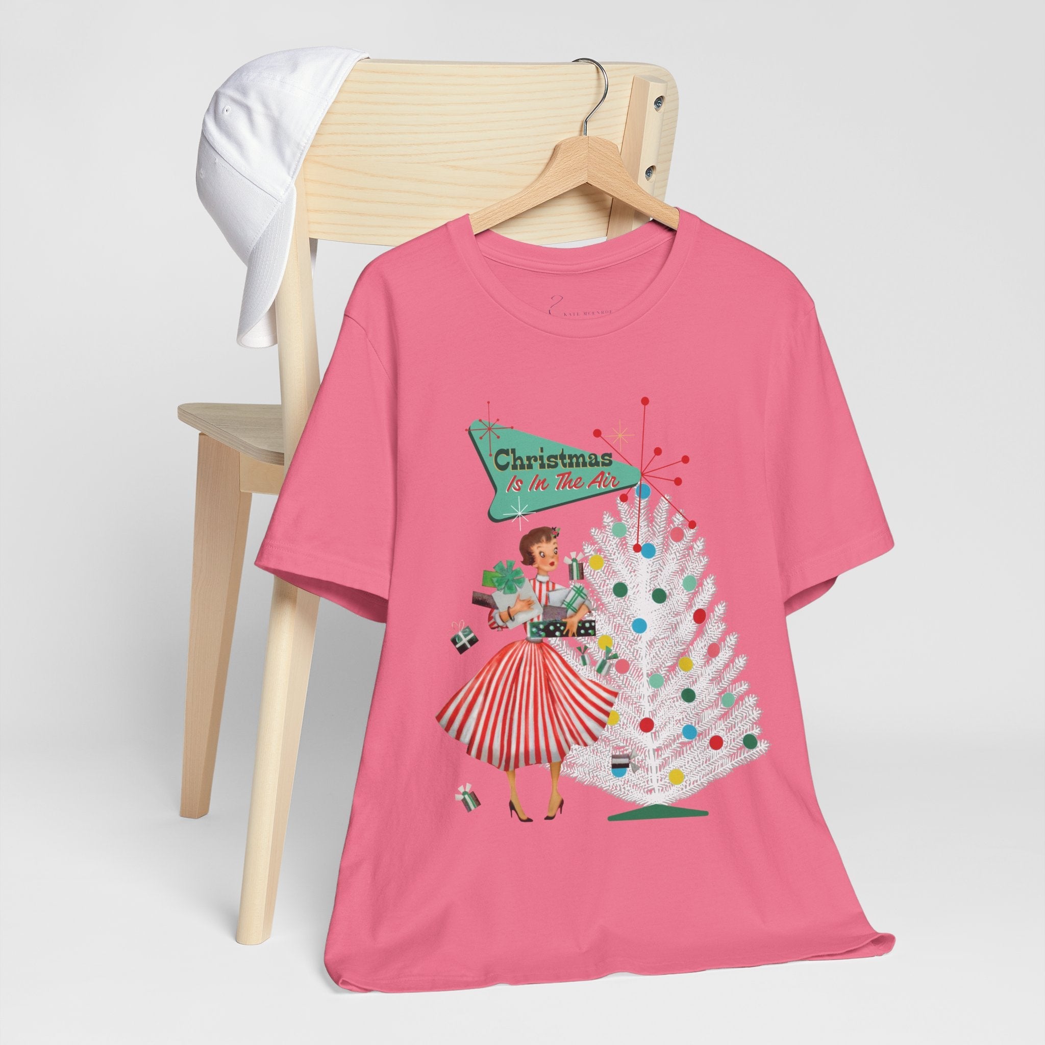 Kate McEnroe New York Mid Century Modern Christmas T-Shirt, Retro 50s Holiday Tee, Vintage Kitsch Festive Christmas ApparelT-Shirts73505172477423724762