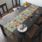 Kate McEnroe New York Mid Century Modern Christmas Table Runner, Retro Vintage 50s Holiday Dining LinenTable Runners27100430910579621622