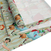 Kate McEnroe New York Mid Century Modern Christmas Table Runner, Retro Vintage 50s Holiday Dining LinenTable Runners28558370715194370352