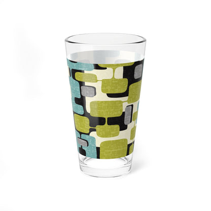 Kate McEnroe New York Mid Century Modern Cocktail Glass, Retro Drinkware, Geometric Pint Glass Mixing Glasses 16oz 16656397560836183106