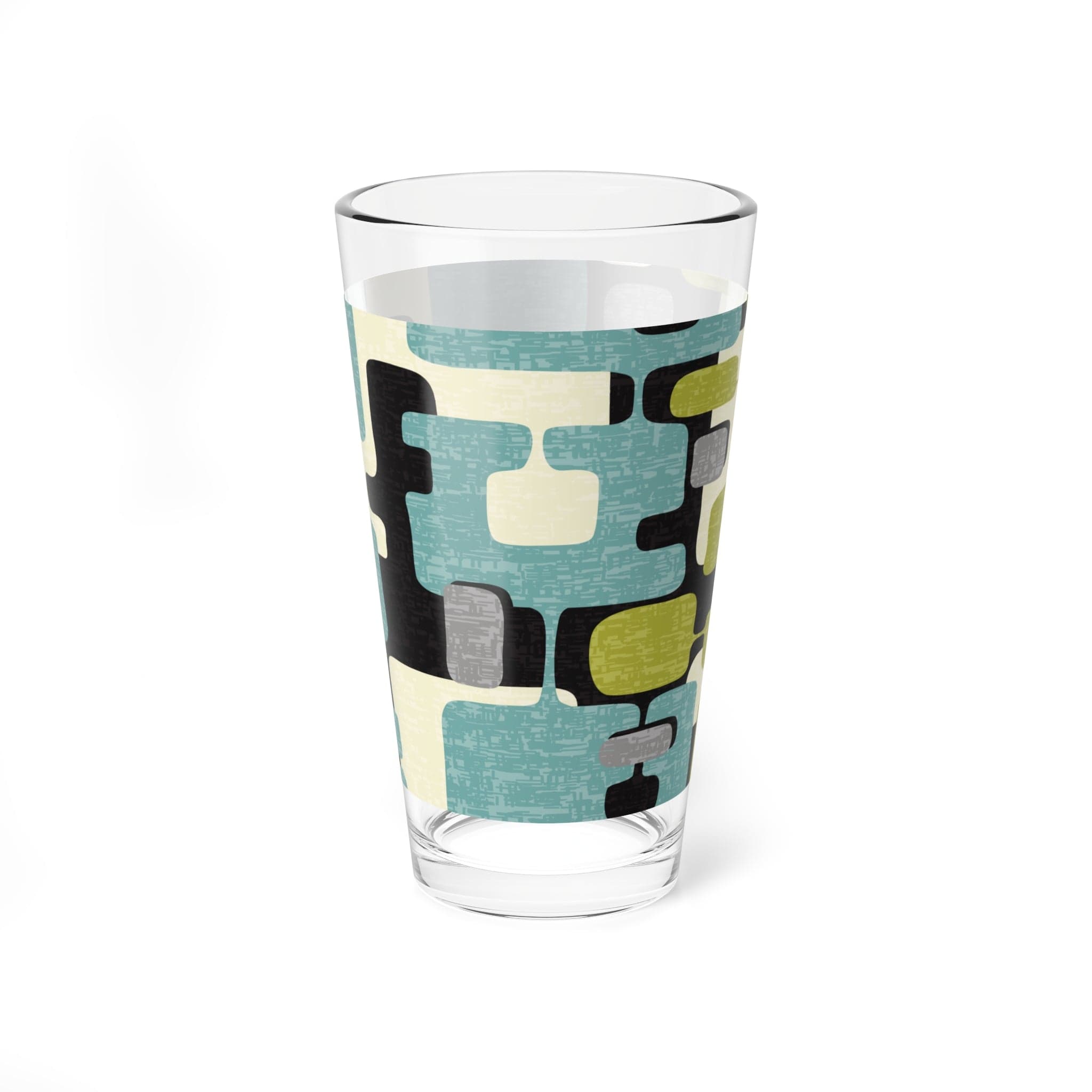 Kate McEnroe New York Mid Century Modern Cocktail Glass, Retro Drinkware, Geometric Pint GlassMixing Glasses16656397560836183106