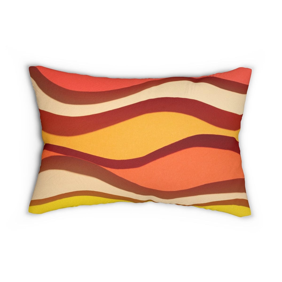 Kate McEnroe New York Mid Century Modern Colorful Wavy Abstract Lumbar Pillow Lumbar Pillows 20" × 14" 18754456367335523645