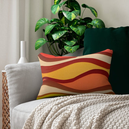 Kate McEnroe New York Mid Century Modern Colorful Wavy Abstract Lumbar PillowLumbar Pillows18754456367335523645