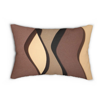 Kate McEnroe New York Mid Century Modern Colorful Wavy Geometric Lumbar Pillow Lumbar Pillows 20" × 14" 29210432401042602448