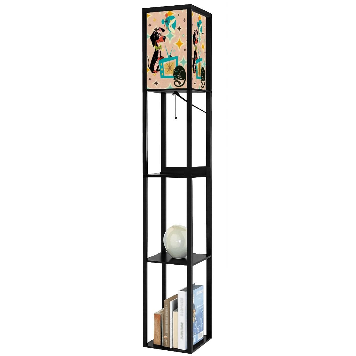Kate McEnroe New York Mid Century Modern Dachshund, 50s Kitsch Retro TV Shelf LampShelf LightingkuS1RuSBwh