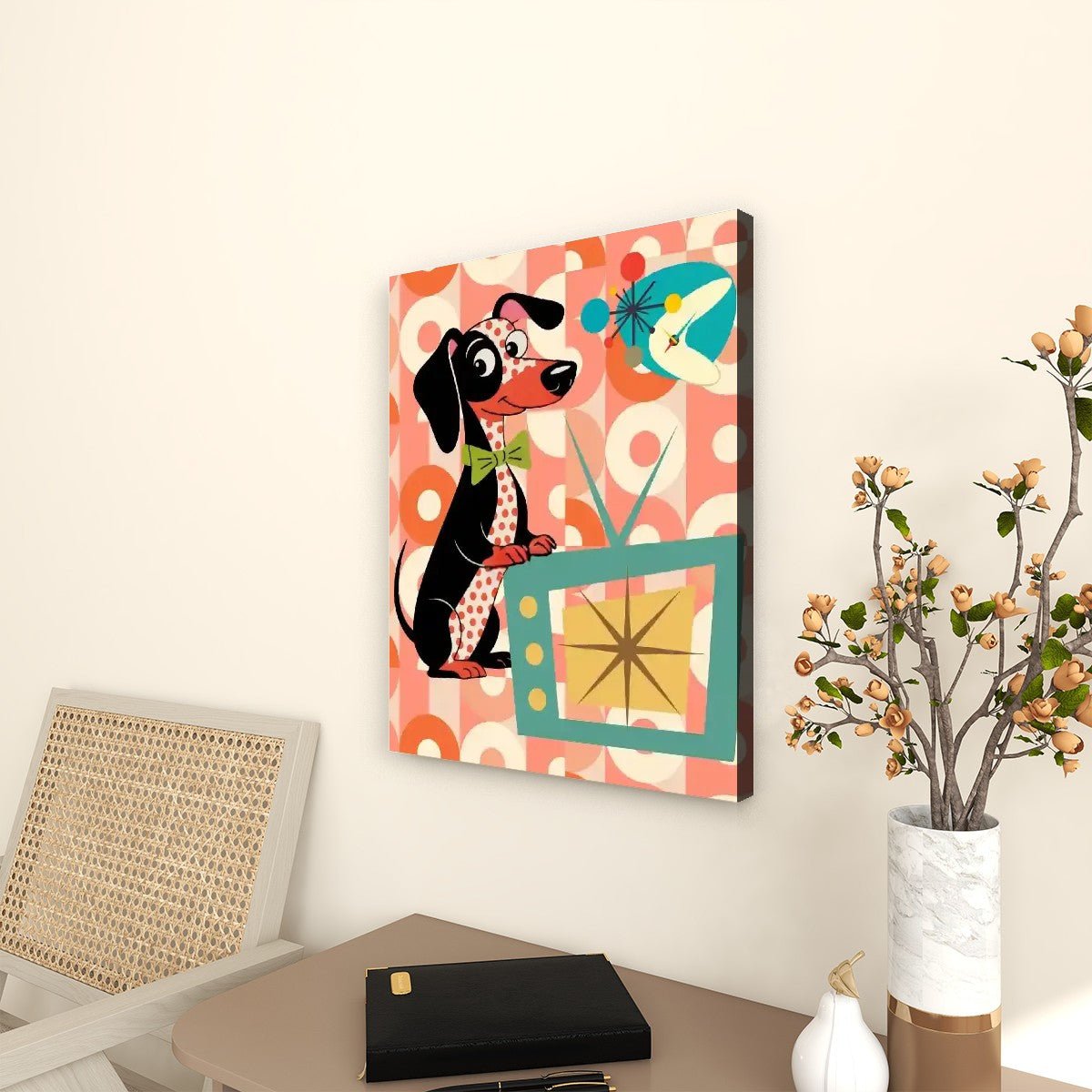Kate McEnroe New York Mid Century Modern Dachshund Dog TV Canvas Wall ArtCanvas Wall ArtLY9BwIeIrc