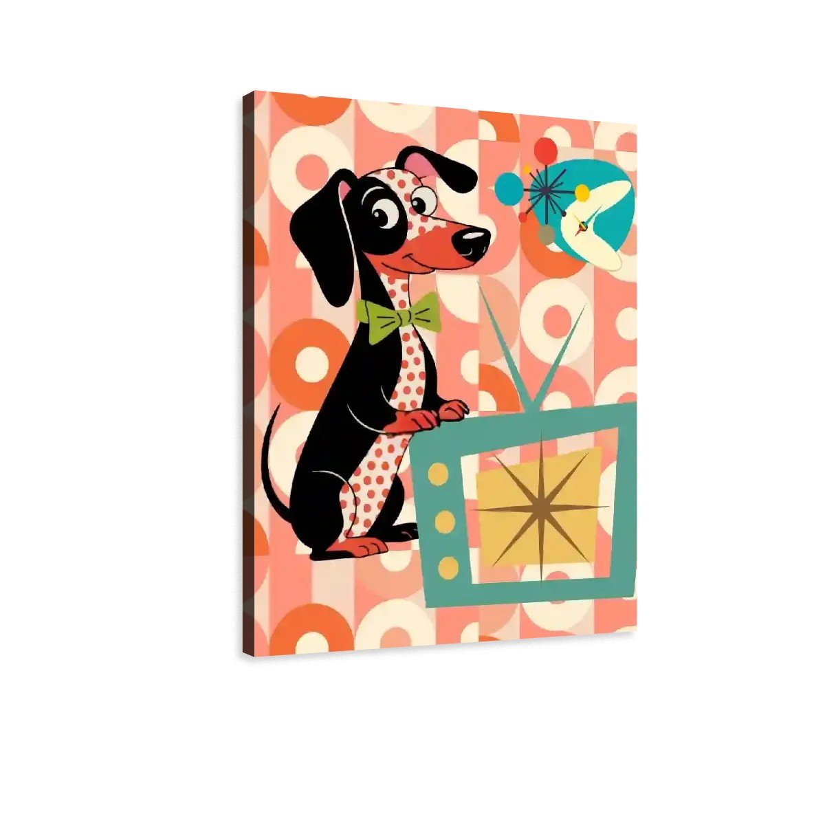 Kate McEnroe New York Mid Century Modern Dachshund Dog TV Canvas Wall ArtCanvas Wall ArtLY9BwIeIrc