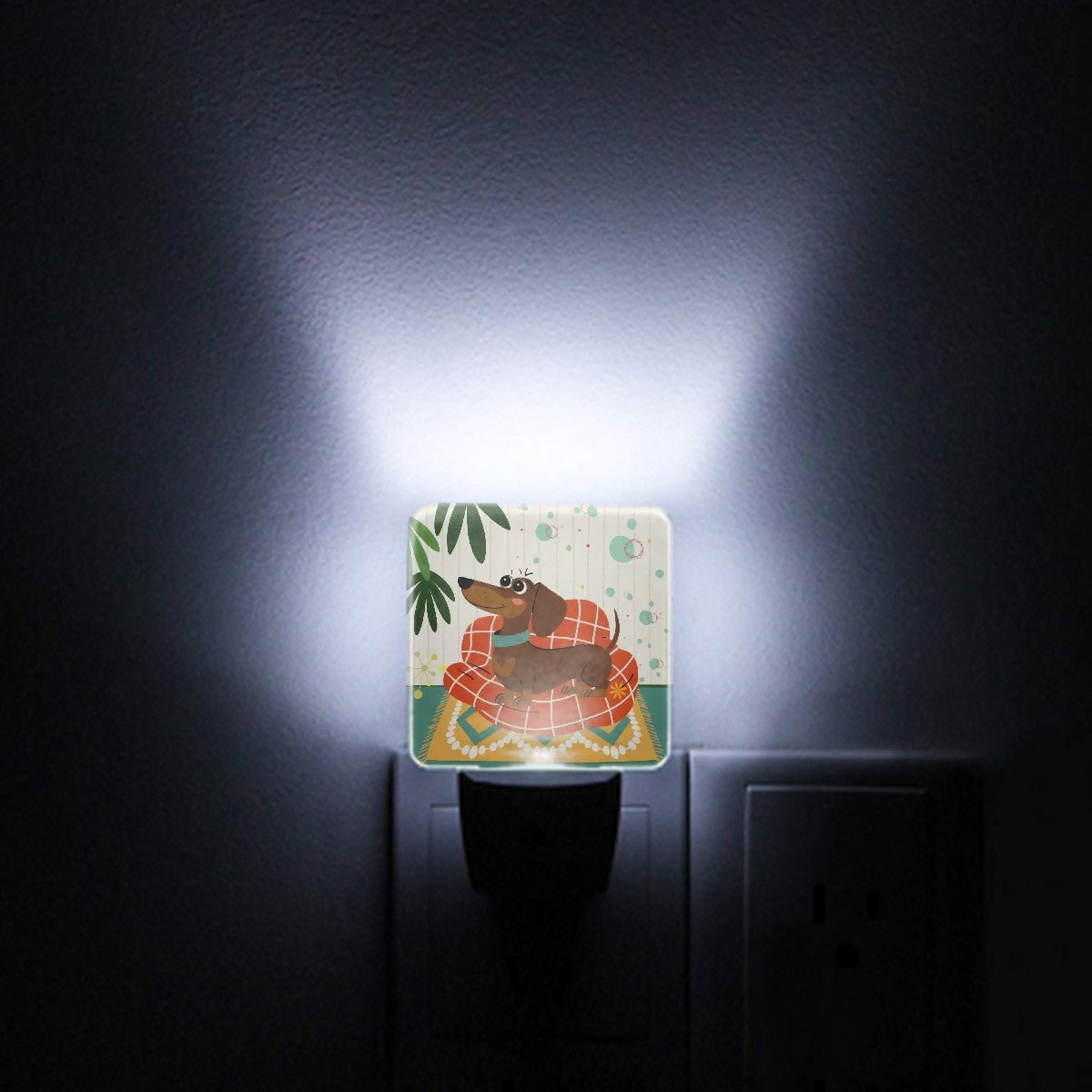 Kate McEnroe New York Mid Century Modern Dachshund Night Light Set, Retro Atomic Doxie DogNight Lights55TQOrTL6N