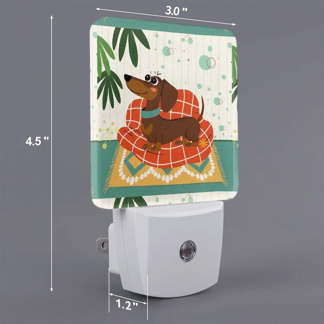 Kate McEnroe New York Mid Century Modern Dachshund Night Light Set, Retro Atomic Doxie DogNight Lights55TQOrTL6N