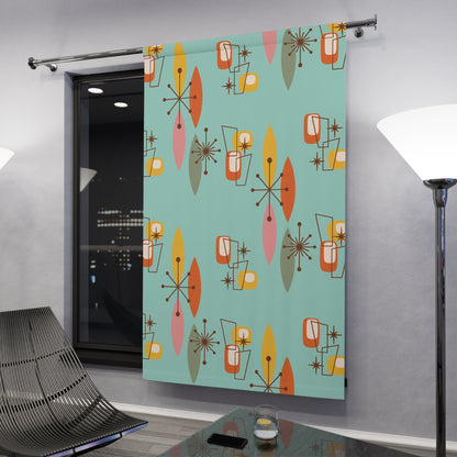 Kate McEnroe New York Mid Century Modern Diamond Starburst Blackout Curtain, Retro Geometric MCM Window PanelWindow Curtains27528219412000149384