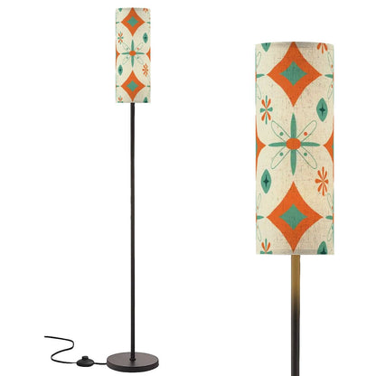 Kate McEnroe New York Mid Century Modern Diamond Starburst Lamp, Retro Orange Teal Floor LightFloor LampsxTzPeU4IWp