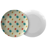 Kate McEnroe New York Mid Century Modern Dinner Plates, Retro Franciscan Starburst Style Dinnerware in Teal, Mustard, OrangePlatesP20 - 2CT - BEI - 1S