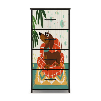 Kate McEnroe New York Mid Century Modern Doxie Dachshund Dresser, Retro Kitsch Wiener Dog Boho Accent FurnitureDressersjBSB9CVX1K