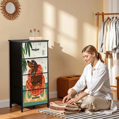 Kate McEnroe New York Mid Century Modern Doxie Dachshund Dresser, Retro Kitsch Wiener Dog Boho Accent FurnitureDressersjBSB9CVX1K
