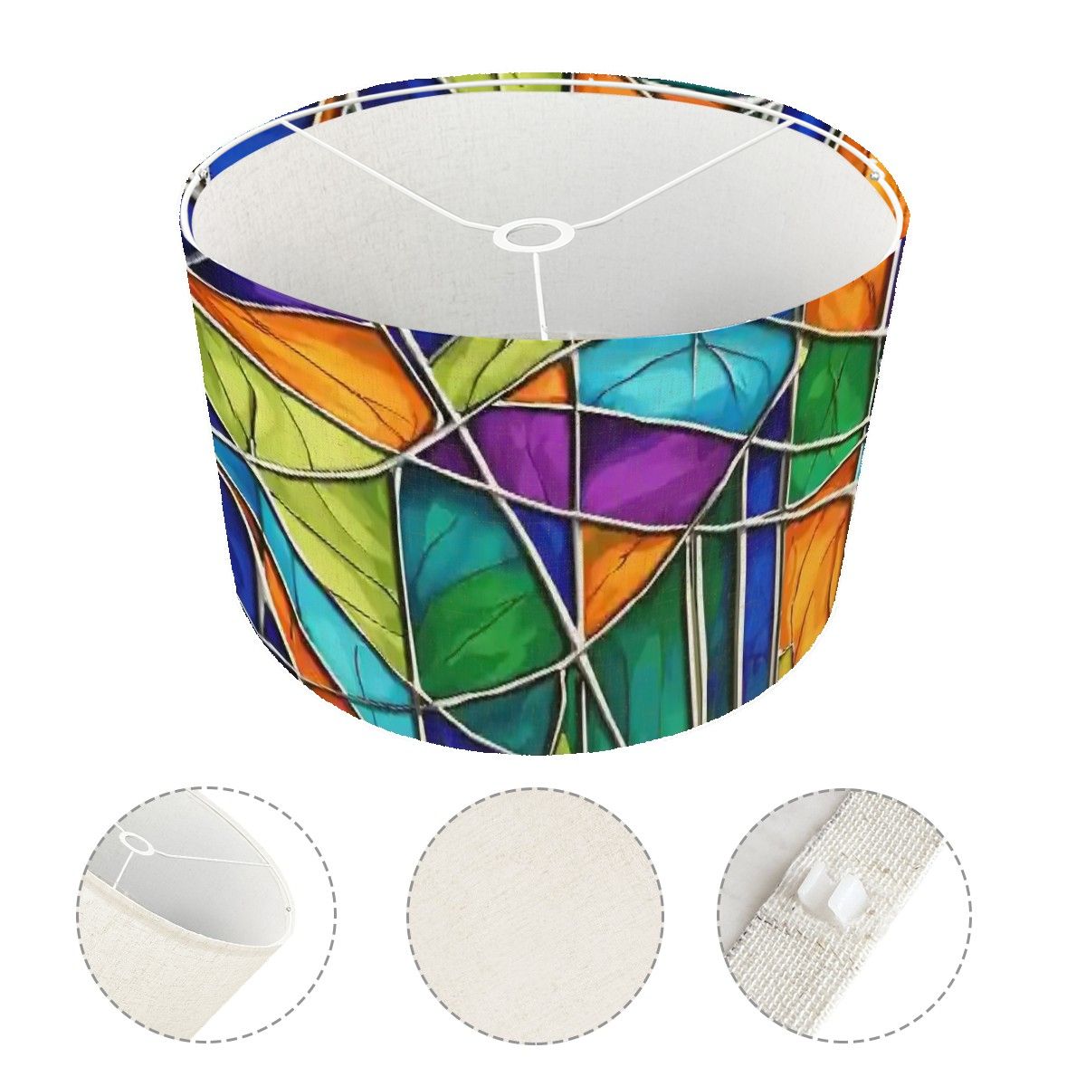 Kate McEnroe New York Mid Century Modern Faux Stained Glass Lamp ShadeLamp ShadesceqXflP5dP