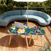 Kate McEnroe New York Mid Century Modern Faux Stained Glass Retro Nesting TablesNesting TablesSaJ80I2GYE
