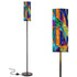 Kate McEnroe New York Mid Century Modern Faux Stained Glass Slim Floor LampSlim Floor LampskRsi5TQ2gP