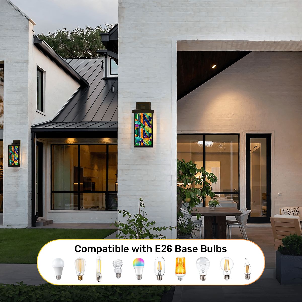 Kate McEnroe New York Mid Century Modern Faux Stained Glass Wall SconceWall SconcesrvCveo2Kjp