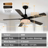 Kate McEnroe New York Mid Century Modern Flamingo Ceiling Fan, Retro 50s Tropical Light FixtureCeiling Fansn47LlXgadh
