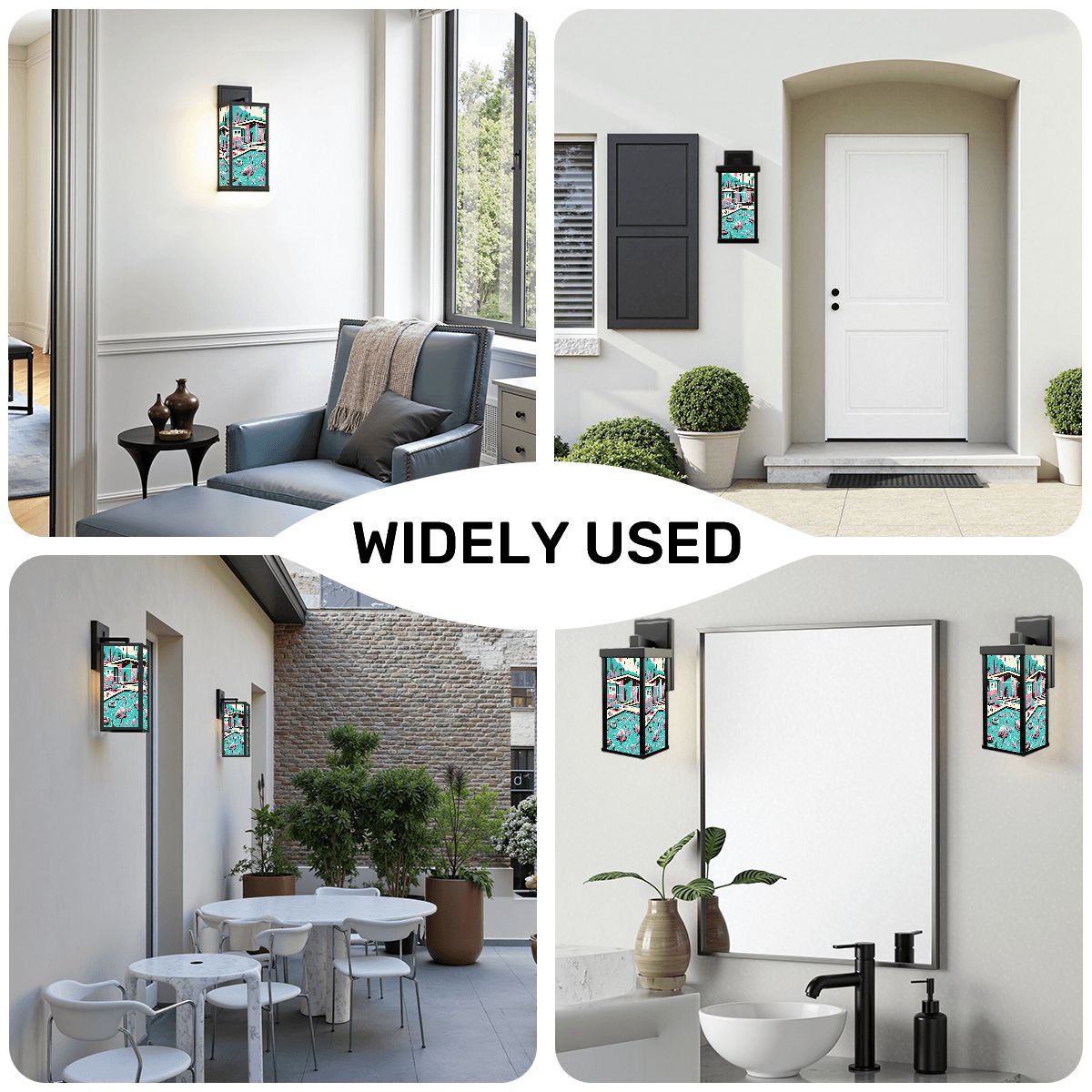 Kate McEnroe New York Mid Century Modern Flamingo Poolside Wall Sconce, Retro Palm Springs Patio Light, 50s MCM Accent LampOutdoor Wall LightswjUo78m5xp