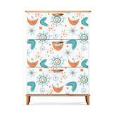 Kate McEnroe New York Mid Century Modern Flip Drawer Shoe Cabinet, Atomic Boomerang Starburst Design, Retro MCM Entryway OrganizerShoe Storagel0byYoxfl1